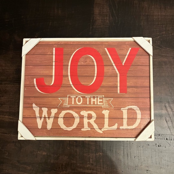 Joy to the World Rustic Holiday Sign - Picture 4 of 5